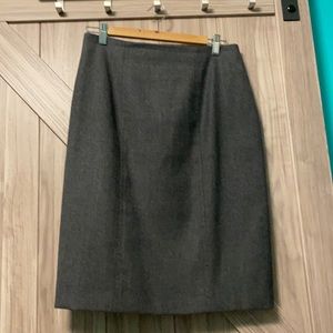 Knee length wool skirt